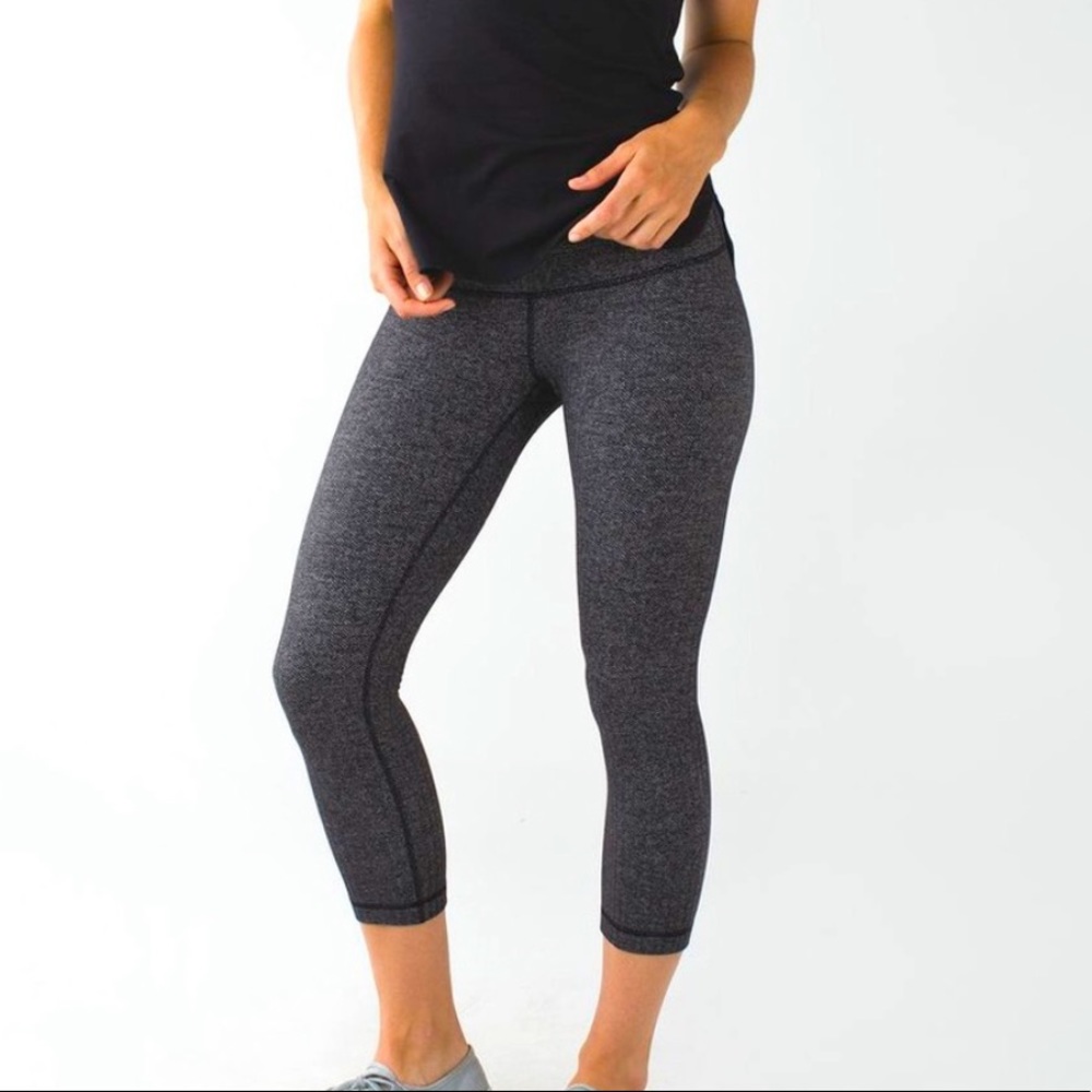 Lululemon Wunder Under Herringbone Crop Leggings